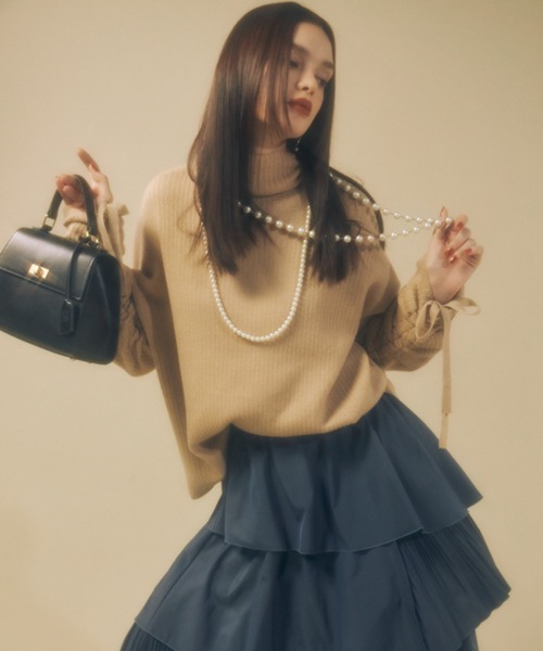 【セール】スリーブギャザールーズニット（ニット/セーター）｜eimy istoire（エイミーイストワール）