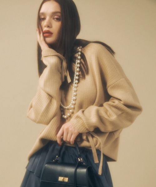 【セール】スリーブギャザールーズニット（ニット/セーター）｜eimy istoire（エイミーイストワール）