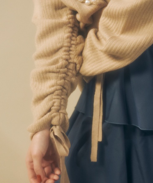 【セール】スリーブギャザールーズニット（ニット/セーター）｜eimy istoire（エイミーイストワール）