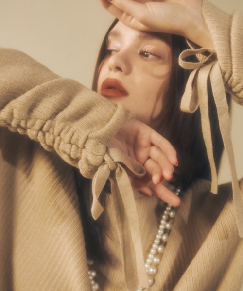 【セール】スリーブギャザールーズニット（ニット/セーター）｜eimy istoire（エイミーイストワール）