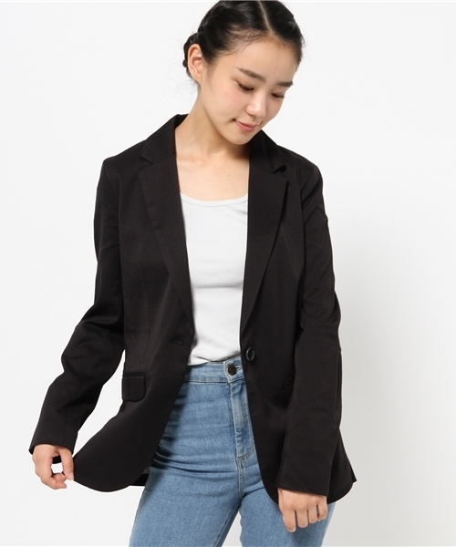 earth music&ecology（アースミュージックアンドエコロジー）の「ベーシックテーラードジャケット（テーラードジャケット・レディース・ネイビー/ブラック・SMALL/MEDIUM）」の8枚目の写真