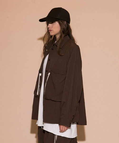 【24SS my beautiful landletナイロンタフタビッグシャツ】 24SS my beautiful landletナイロンタフタビッグシャツ】 - メルカリ