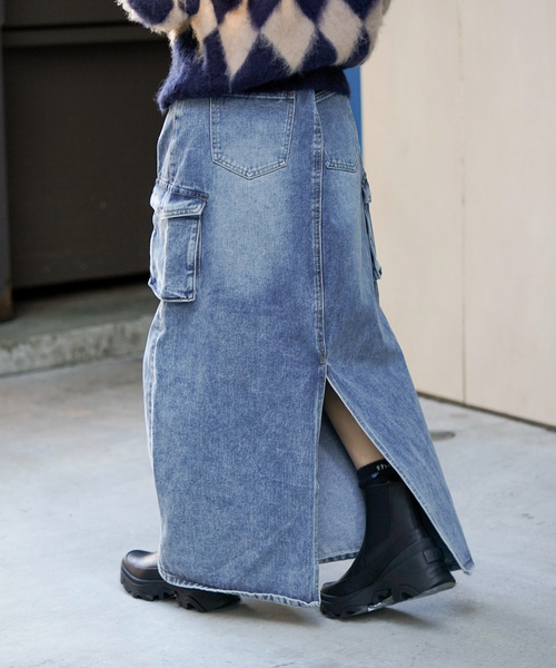 JOINT WORKS（ジョイントワークス）の「カーゴデニムスカート（デニムスカート・レディース・ブルー系その他・SMALL/MEDIUM）」の3枚目の写真