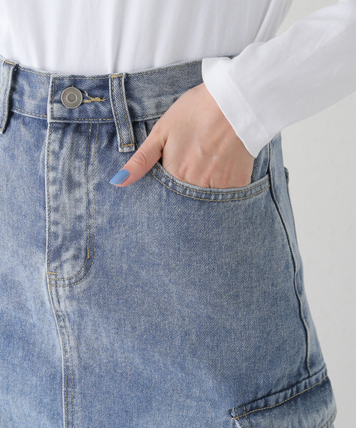 JOINT WORKS（ジョイントワークス）の「カーゴデニムスカート（デニムスカート・レディース・ブルー系その他・SMALL/MEDIUM）」の14枚目の写真