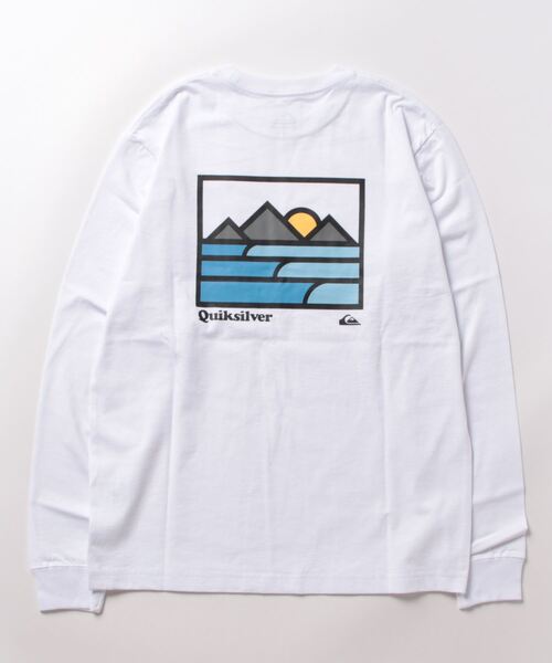 Quiksilver（クイックシルバー）の「LANDSCAPE LINE LT/クイックシルバーUSコットンレギュラーフィットワンポイントプリントロングカットソー（Tシャツ/カットソー・メンズ・ホワイト/グリーン/ブルー/ブラック・SMALL/X-LARGE/LARGE/MEDIUM）」の16枚目の写真