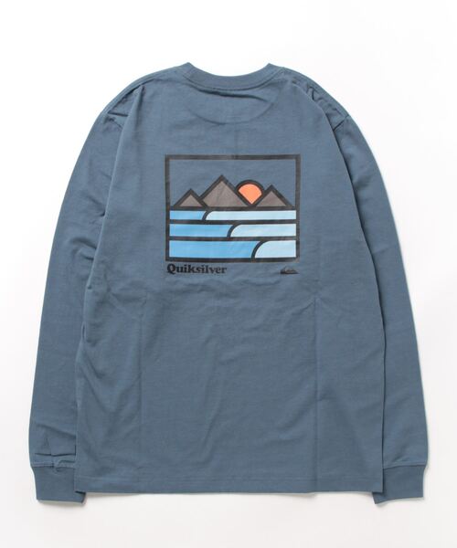 Quiksilver（クイックシルバー）の「LANDSCAPE LINE LT/クイックシルバーUSコットンレギュラーフィットワンポイントプリントロングカットソー（Tシャツ/カットソー・メンズ・ホワイト/グリーン/ブルー/ブラック・SMALL/X-LARGE/LARGE/MEDIUM）」の17枚目の写真