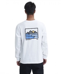 LANDSCAPE LINE LT/クイックシルバーUSコットンレギュラーフィットワンポイントプリントロングカットソー