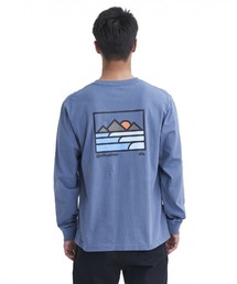 LANDSCAPE LINE LT/クイックシルバーUSコットンレギュラーフィットワンポイントプリントロングカットソー