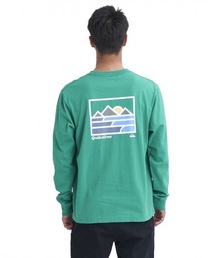 LANDSCAPE LINE LT/クイックシルバーUSコットンレギュラーフィットワンポイントプリントロングカットソー