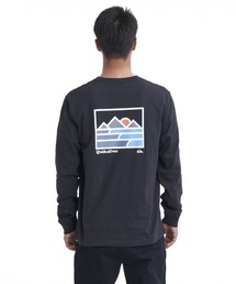 LANDSCAPE LINE LT/クイックシルバーUSコットンレギュラーフィットワンポイントプリントロングカットソー
