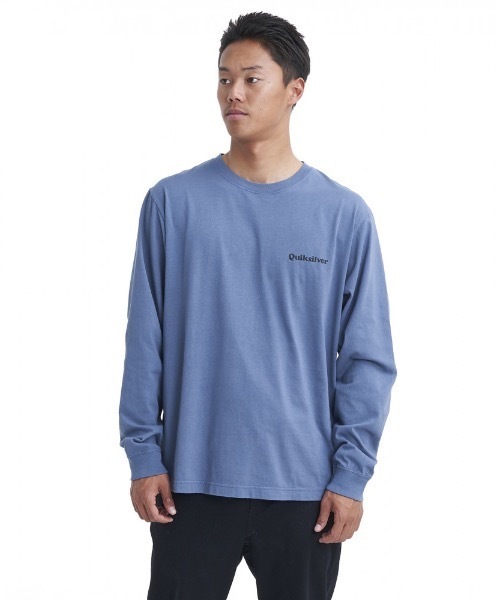 Quiksilver（クイックシルバー）の「LANDSCAPE LINE LT/クイックシルバーUSコットンレギュラーフィットワンポイントプリントロングカットソー（Tシャツ/カットソー・メンズ・ホワイト/グリーン/ブルー/ブラック・SMALL/X-LARGE/LARGE/MEDIUM）」の11枚目の写真
