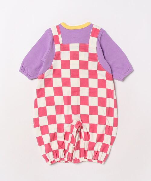 BABYDOLL（ベビードール）の「サロペット 風 長袖 2WAY オール 9143B（ロンパース・キッズ・ブラック/ピンク・50-70cm）」の3枚目の写真