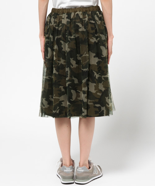 CIAOPANIC（チャオパニック）の「【Ciaopanic】　リバーシブルカモフラチュールSK（スカート・レディース・カーキ・FREE）」の4枚目の写真