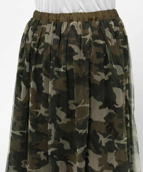 CIAOPANIC（チャオパニック）の「【Ciaopanic】　リバーシブルカモフラチュールSK（スカート・レディース・カーキ・FREE）」の6枚目の写真