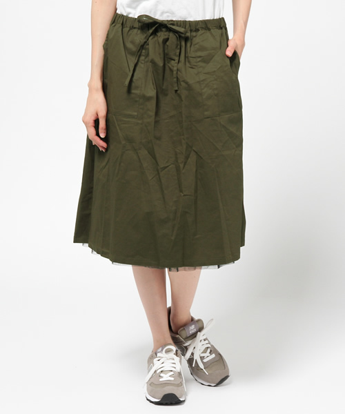 CIAOPANIC（チャオパニック）の「【Ciaopanic】　リバーシブルカモフラチュールSK（スカート・レディース・カーキ・FREE）」の10枚目の写真