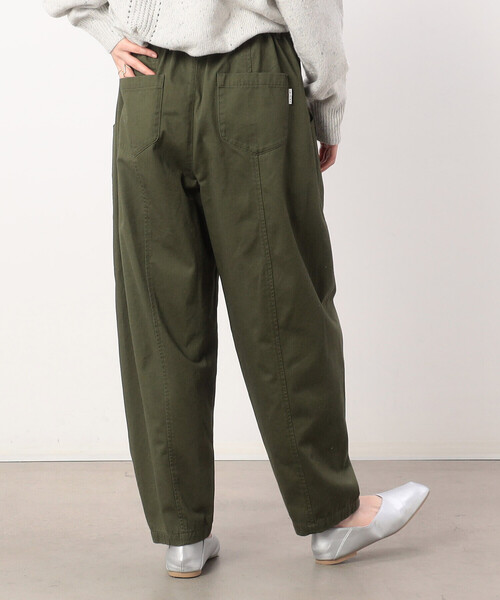 ONIGIRI（オニギリ）の「コットンカツラギ　テーパードパンツ（チノパンツ・レディース・カーキ/ベージュ・MEDIUM/LARGE）」の5枚目の写真