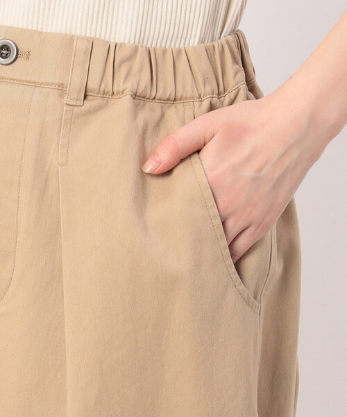 ONIGIRI（オニギリ）の「コットンカツラギ　テーパードパンツ（チノパンツ・レディース・カーキ/ベージュ・MEDIUM/LARGE）」の11枚目の写真
