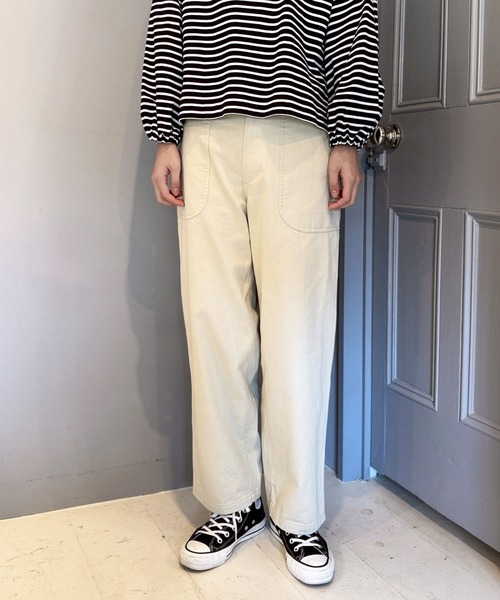 LA MARINE FRANCAISE（マリン フランセーズ）の「マリンファティーグパンツ（チノパンツ・レディース・ベージュ/ブラック/ブルー・0/1）」の2枚目の写真