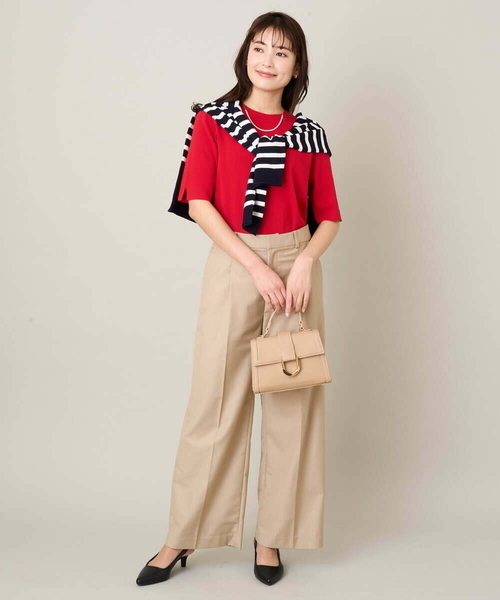 a.v.v(アーヴェヴェ)の「【マシンウォッシャブル】チノワイドストレートパンツ(チノパンツ・レディース・ベージュ・40/34/36/42/38)」の10枚目の写真