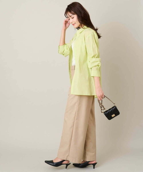 a.v.v(アーヴェヴェ)の「【マシンウォッシャブル】チノワイドストレートパンツ(チノパンツ・レディース・ベージュ・40/34/36/42/38)」の12枚目の写真