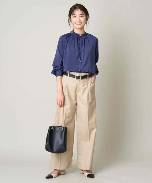 a.v.v(アーヴェヴェ)の「【マシンウォッシャブル】チノワイドストレートパンツ(チノパンツ・レディース・ベージュ・40/34/36/42/38)」の14枚目の写真