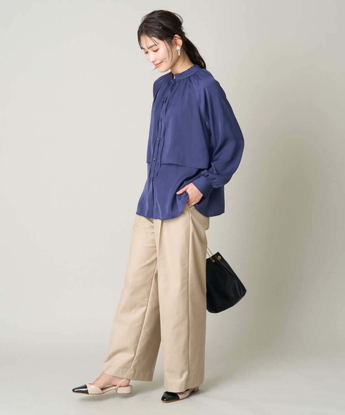 a.v.v(アーヴェヴェ)の「【マシンウォッシャブル】チノワイドストレートパンツ(チノパンツ・レディース・ベージュ・40/34/36/42/38)」の15枚目の写真