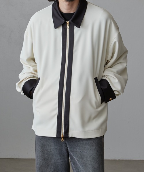 【美品&完売品】 Lui's クレリック切替ジップシャツブルゾン Sサイズ Lui's(ルイス)の「クレリック切替ジップシャツブルゾン