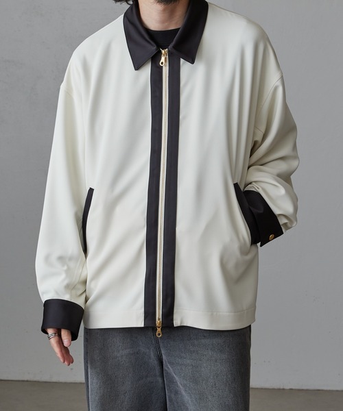 【美品＆完売品】 Lui's クレリック切替ジップシャツブルゾン Sサイズ Lui's（ルイス）の「クレリック切替ジップシャツブルゾン