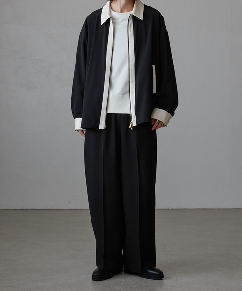 【美品＆完売品】 Lui's クレリック切替ジップシャツブルゾン Sサイズ Lui's（ルイス）の「クレリック切替ジップシャツブルゾン