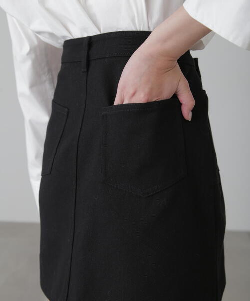 FREE'S MART（フリーズマート）の「【3サイズ展開XS-M】フロントポケットミニスカート【低身長サイズ有】（スカート・レディース・ホワイト/ベージュ/ブラック・MEDIUM/SMALL/X-SMALL）」の12枚目の写真