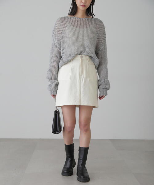 FREE'S MART（フリーズマート）の「【3サイズ展開XS-M】フロントポケットミニスカート【低身長サイズ有】（スカート・レディース・ホワイト/ベージュ/ブラック・MEDIUM/SMALL/X-SMALL）」の20枚目の写真