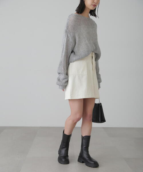 FREE'S MART（フリーズマート）の「【3サイズ展開XS-M】フロントポケットミニスカート【低身長サイズ有】（スカート・レディース・ホワイト/ベージュ/ブラック・MEDIUM/SMALL/X-SMALL）」の21枚目の写真