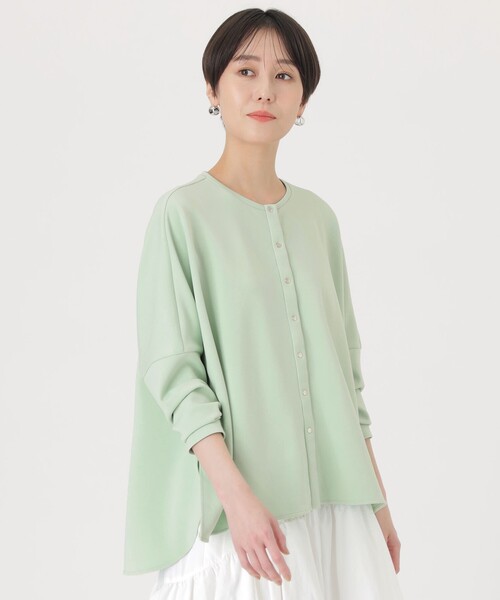 CAST:（キャストコロン）の「【着心地抜群/セットアップ】オーバーサイズジャージーカットソー（Tシャツ/カットソー・レディース・ブラック/グリーン/オフホワイト・S/M）」の9枚目の写真