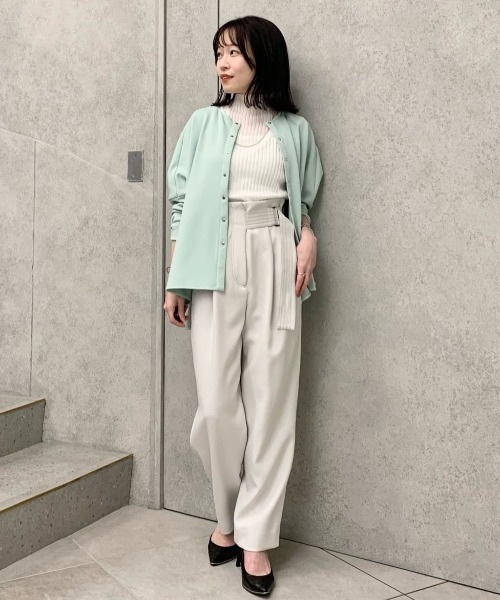 CAST:（キャストコロン）の「【着心地抜群/セットアップ】オーバーサイズジャージーカットソー（Tシャツ/カットソー・レディース・ブラック/グリーン/オフホワイト・S/M）」の8枚目の写真