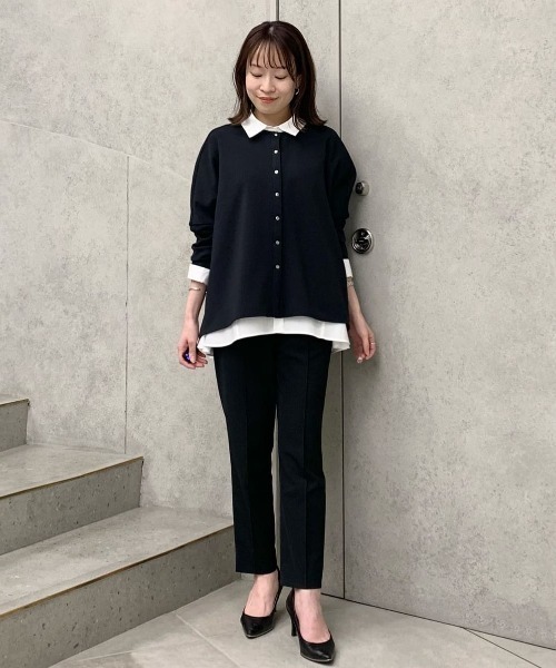 CAST:（キャストコロン）の「【着心地抜群/セットアップ】オーバーサイズジャージーカットソー（Tシャツ/カットソー・レディース・ブラック/グリーン/オフホワイト・S/M）」の6枚目の写真