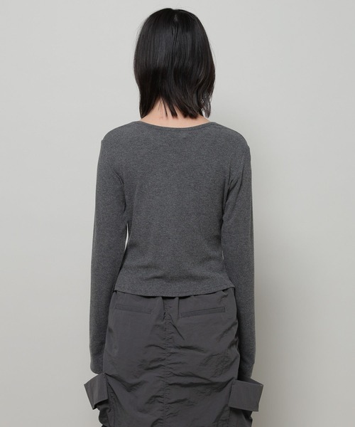 3.3 Field Trip (3.3フィールドトリップ)の「3.3 Field Trip/リブシャーリングロングスリーブT 2995581(Tシャツ/カットソー・レディース・チャコール/ブラック/クリーム・FREE)」の9枚目の写真