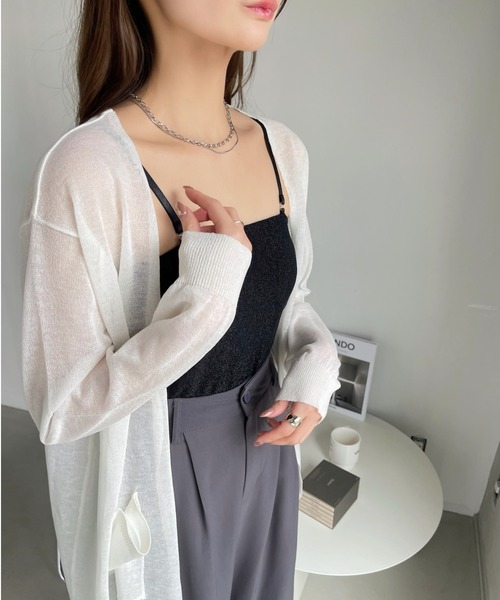 Ada.(エイダ)の「ラメ カットソー インナー キャミ(キャミソール・レディース・ミント/ゴールド/ブルー/シルバー/ブラック・FREE)」の7枚目の写真