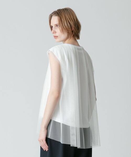 allureville（アルアバイル）の「シアーオーバープルオーバー（Tシャツ/カットソー・レディース・オフホワイト/ライトグレー/ブラック・2）」の11枚目の写真