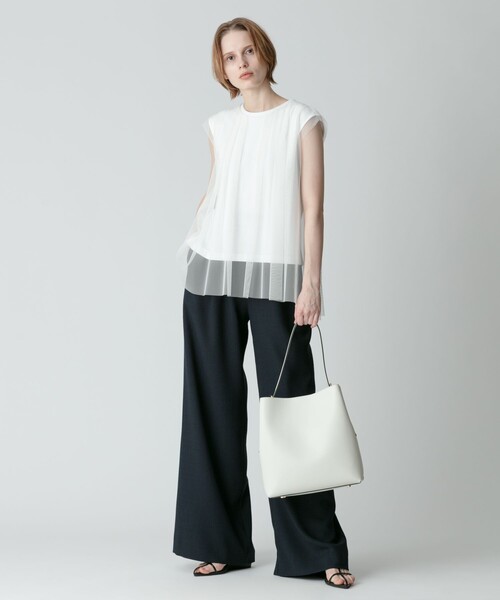 allureville（アルアバイル）の「シアーオーバープルオーバー（Tシャツ/カットソー・レディース・オフホワイト/ライトグレー/ブラック・2）」の13枚目の写真