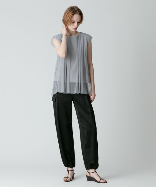 allureville（アルアバイル）の「シアーオーバープルオーバー（Tシャツ/カットソー・レディース・オフホワイト/ライトグレー/ブラック・2）」の18枚目の写真