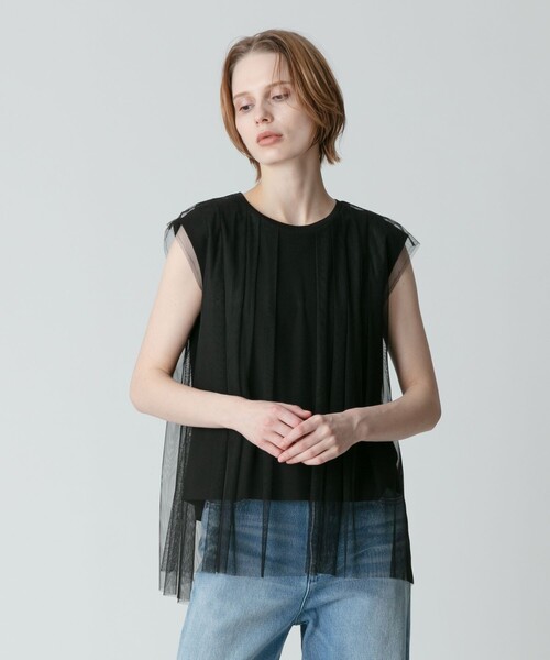 allureville（アルアバイル）の「シアーオーバープルオーバー（Tシャツ/カットソー・レディース・オフホワイト/ライトグレー/ブラック・2）」の20枚目の写真