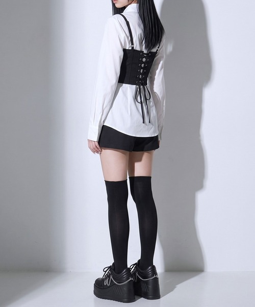 Diable baiser(ディアブルベーゼ)の「厚底レースアップチェーンシューズ(パンプス・レディース・ブラック・24.5cm/23cm/22.5cm/25cm/24cm/23.5cm/25.5cm/26cm)」の12枚目の写真