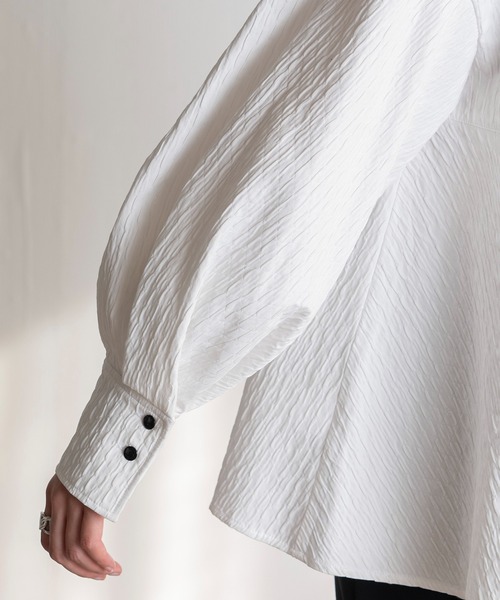 EUCLAID（エウクレイド）の「ふくれジャカードブラウス（シャツ/ブラウス・レディース・ブラック/ホワイト・38）」の19枚目の写真