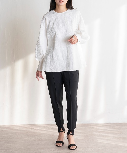 EUCLAID（エウクレイド）の「ふくれジャカードブラウス（シャツ/ブラウス・レディース・ブラック/ホワイト・38）」の21枚目の写真