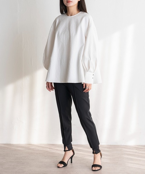 EUCLAID（エウクレイド）の「ふくれジャカードブラウス（シャツ/ブラウス・レディース・ブラック/ホワイト・38）」の22枚目の写真