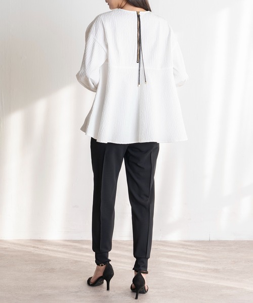 EUCLAID（エウクレイド）の「ふくれジャカードブラウス（シャツ/ブラウス・レディース・ブラック/ホワイト・38）」の14枚目の写真