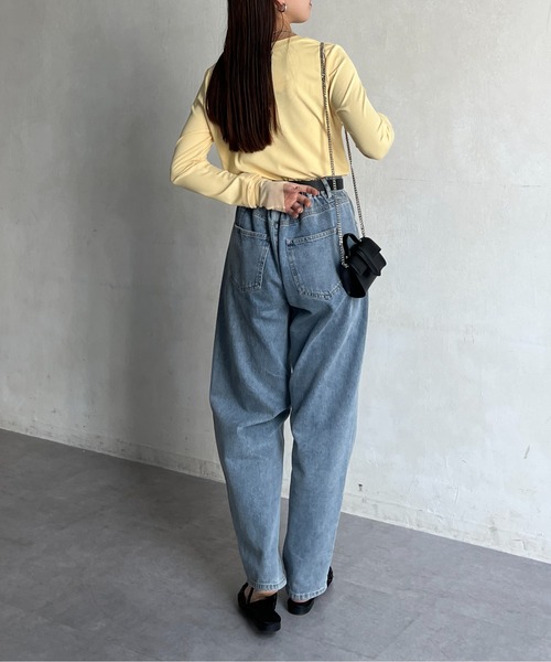 Thevon（ゼボン）の「袖先シアー切替リブプルオーバー（Tシャツ/カットソー・レディース・イエロー/アイボリー/ブラック・FREE）」の10枚目の写真