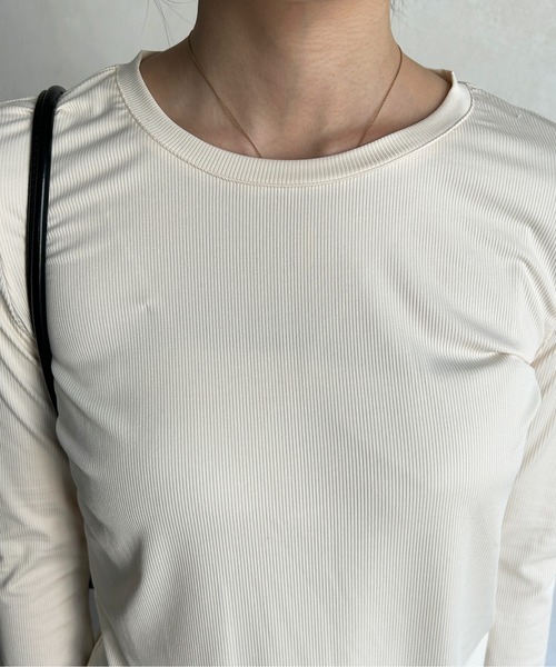 Thevon（ゼボン）の「袖先シアー切替リブプルオーバー（Tシャツ/カットソー・レディース・イエロー/アイボリー/ブラック・FREE）」の18枚目の写真