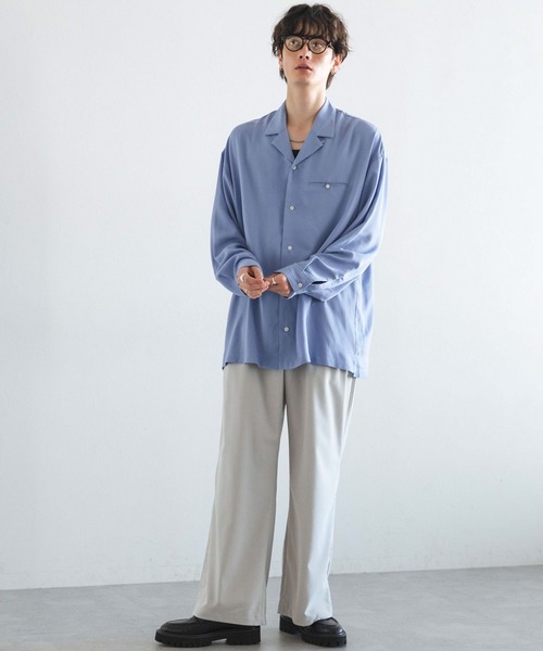 RAGEBLUE(レイジブルー)の「SUMMER TR WIDE SLACKS/サマーTRストレッチ/ドレープ/ワイドストレートスラックス(スラックス・メンズ・ライトグレー/ブラウン/ブラック/オフホワイト/グレー・SMALL/MEDIUM/LARGE)」の9枚目の写真