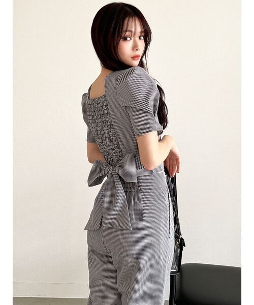 RESEXXY(リゼクシー)の「バックリボンスクエアブラウス【セットアップ着用可能】(シャツ/ブラウス・レディース・その他1/ブラック/その他・FREE)」の16枚目の写真